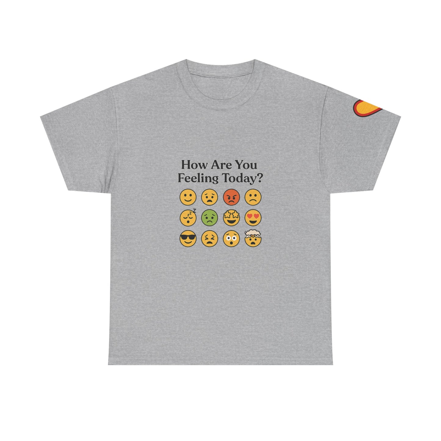 Unisex Heavy Cotton Tee: How Are You Feeling Today? Emoji  Edition