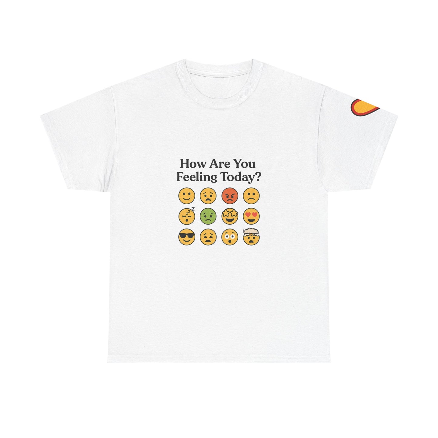 Unisex Heavy Cotton Tee: How Are You Feeling Today? Emoji  Edition