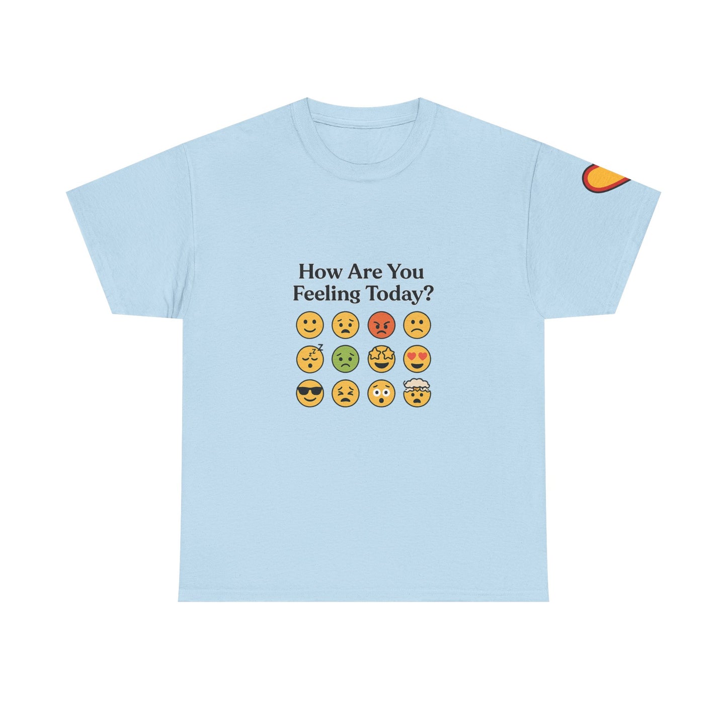 Unisex Heavy Cotton Tee: How Are You Feeling Today? Emoji  Edition
