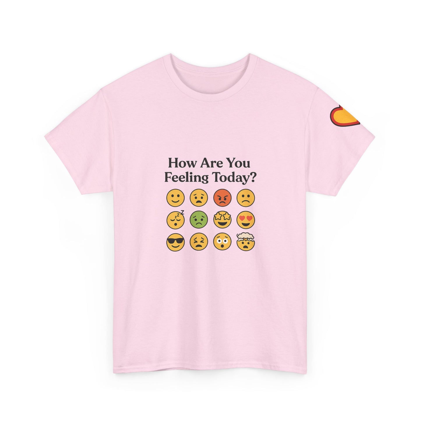 Unisex Heavy Cotton Tee: How Are You Feeling Today? Emoji  Edition