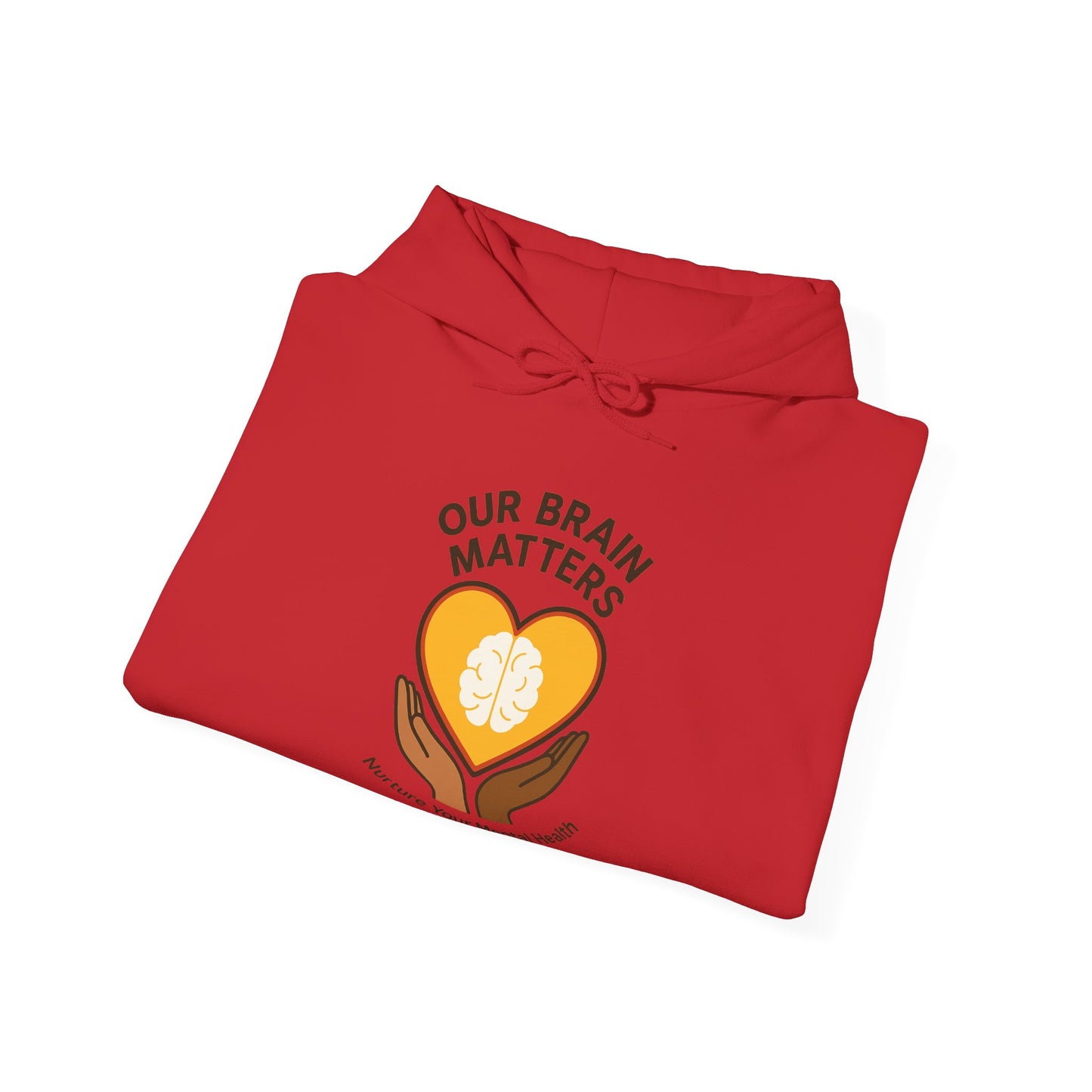 Unisex Heavy Blend™ Hooded Sweatshirt  Our Brain Matters - Nurture Your Mental Health