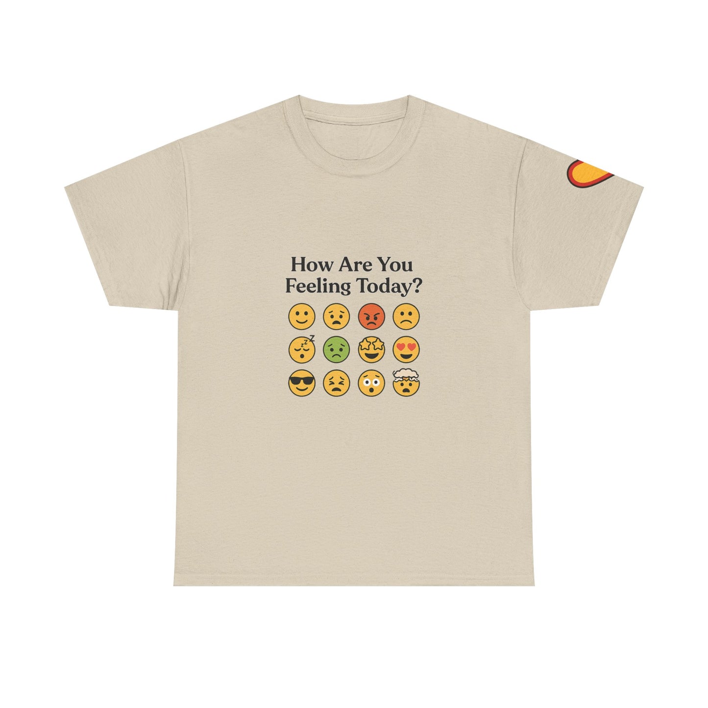 Unisex Heavy Cotton Tee: How Are You Feeling Today? Emoji  Edition