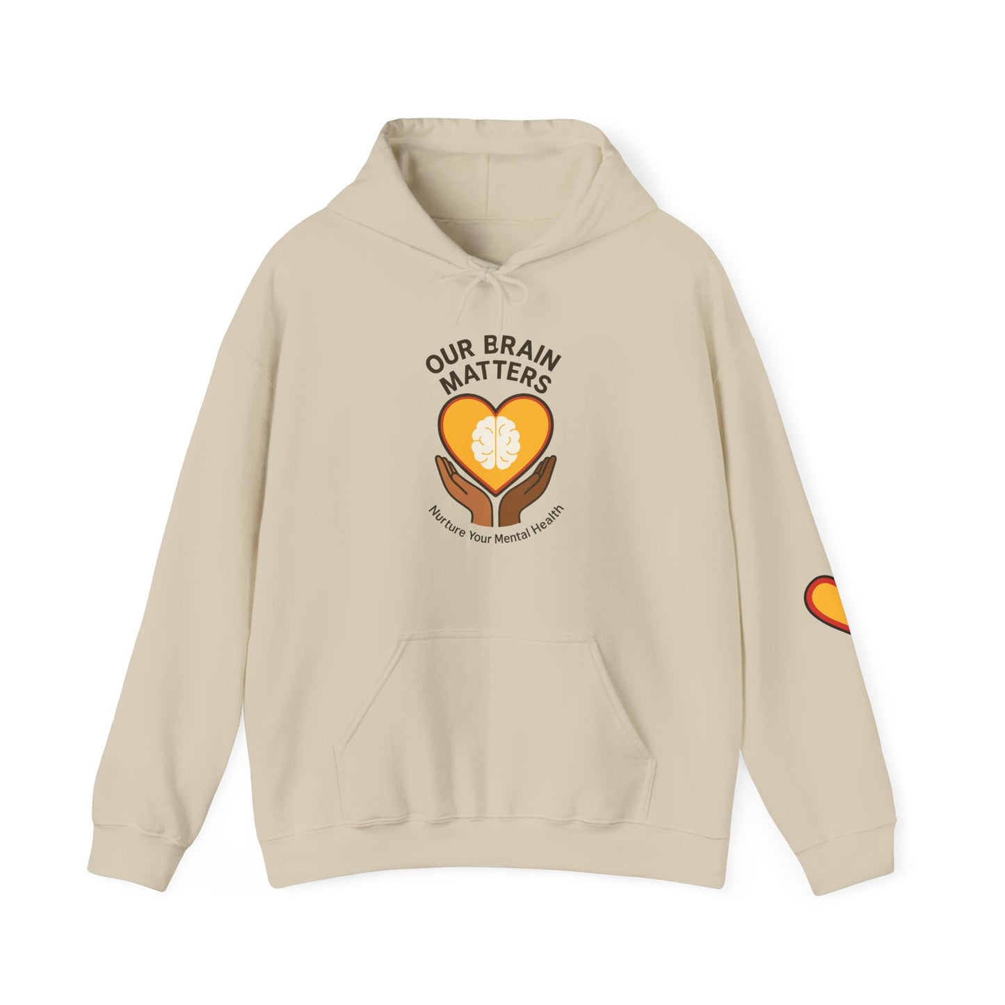 Unisex Heavy Blend™ Hooded Sweatshirt  Our Brain Matters - Nurture Your Mental Health