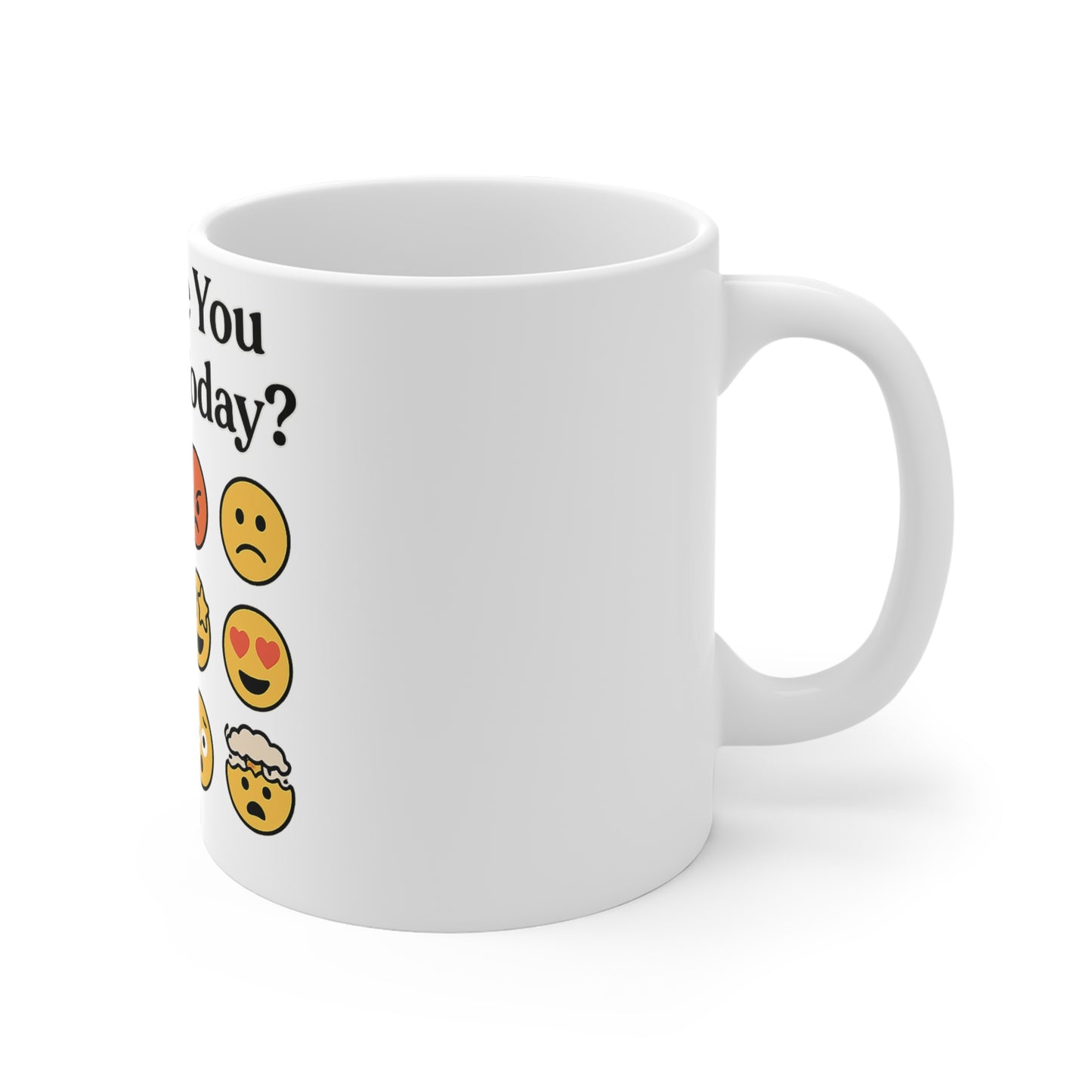"How are you feeling Today?"  Emojis  Mental health awareness  Mug