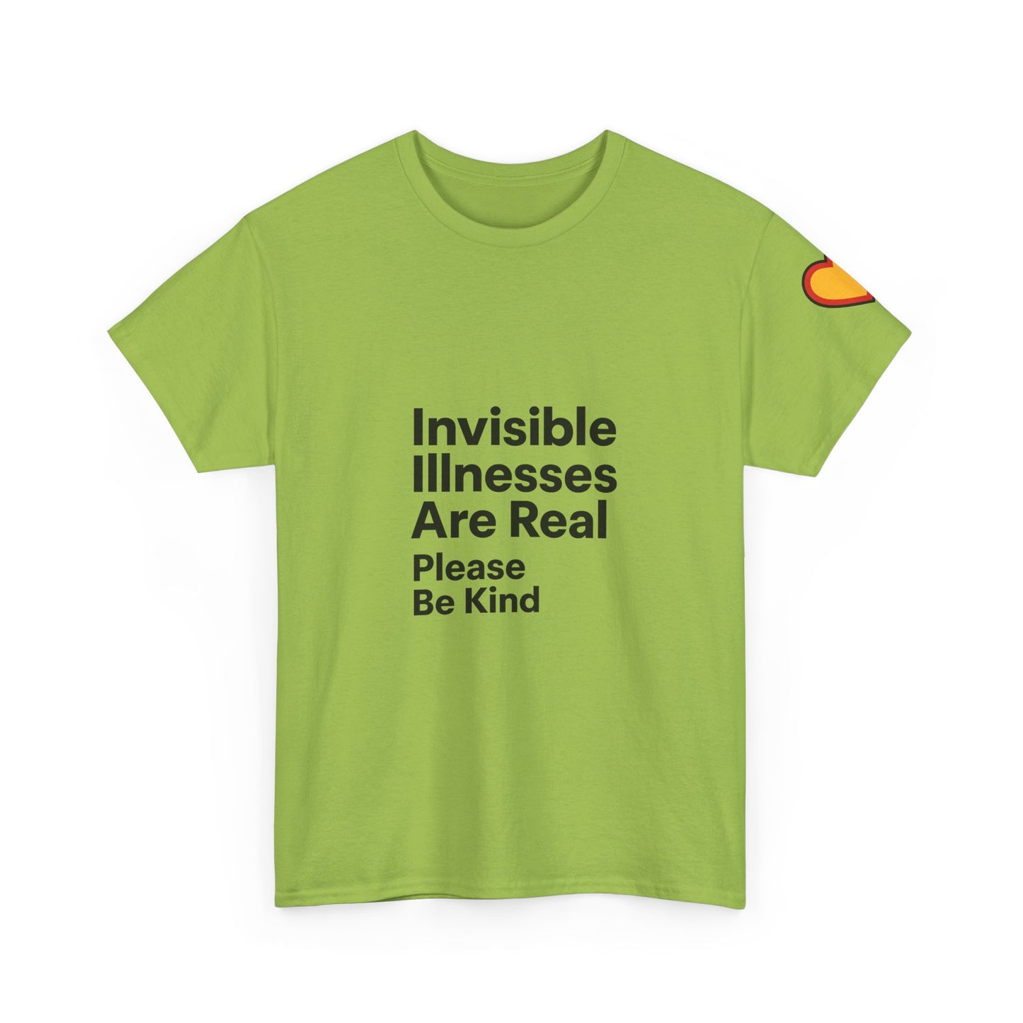 Unisex Heavy Cotton Tee - Invisible Illnesses Are Real "Please Be Kind"