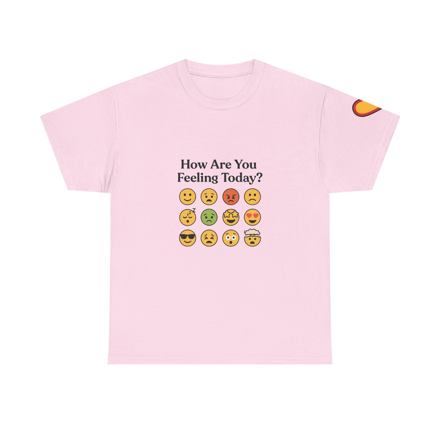 Unisex Heavy Cotton Tee: How Are You Feeling Today? Emoji  Edition