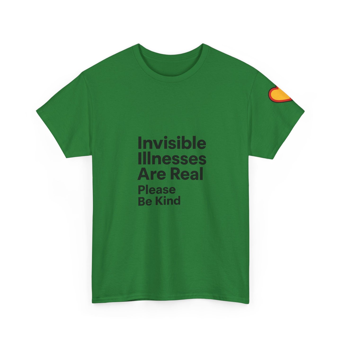 Unisex Heavy Cotton Tee - Invisible Illnesses Are Real "Please Be Kind"