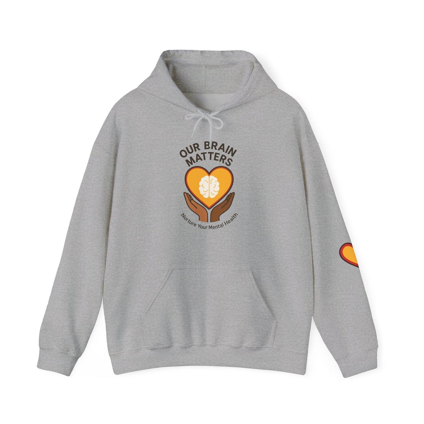Unisex Heavy Blend™ Hooded Sweatshirt  Our Brain Matters - Nurture Your Mental Health