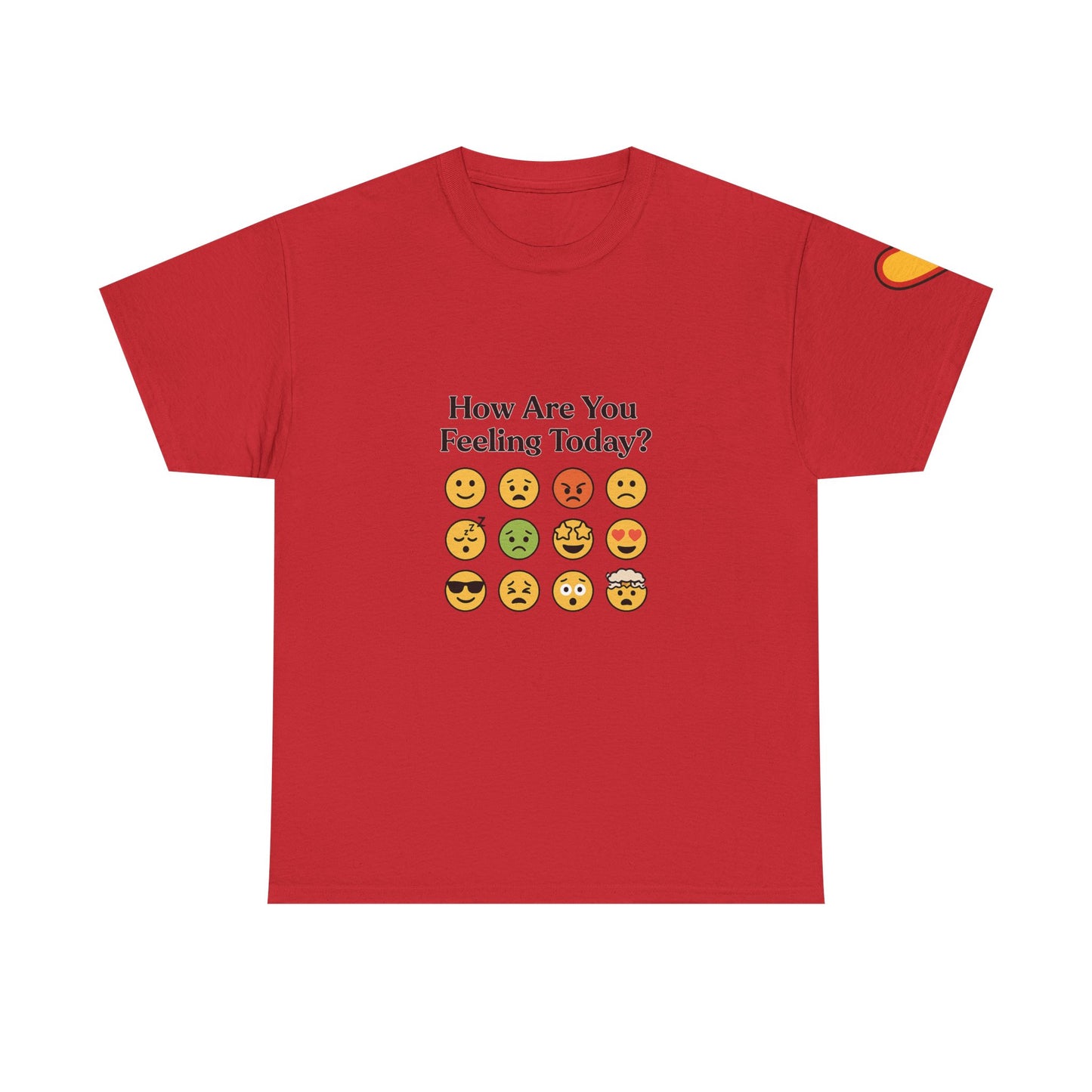 Unisex Heavy Cotton Tee: How Are You Feeling Today? Emoji  Edition