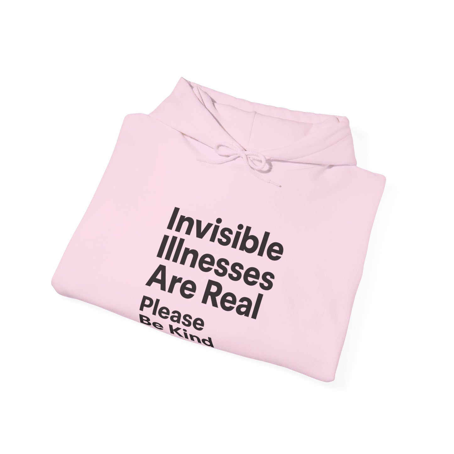 Unisex Heavy Blend™ Hooded Sweatshirt: Invisible Illnesses Are Real "Please Be Kind"