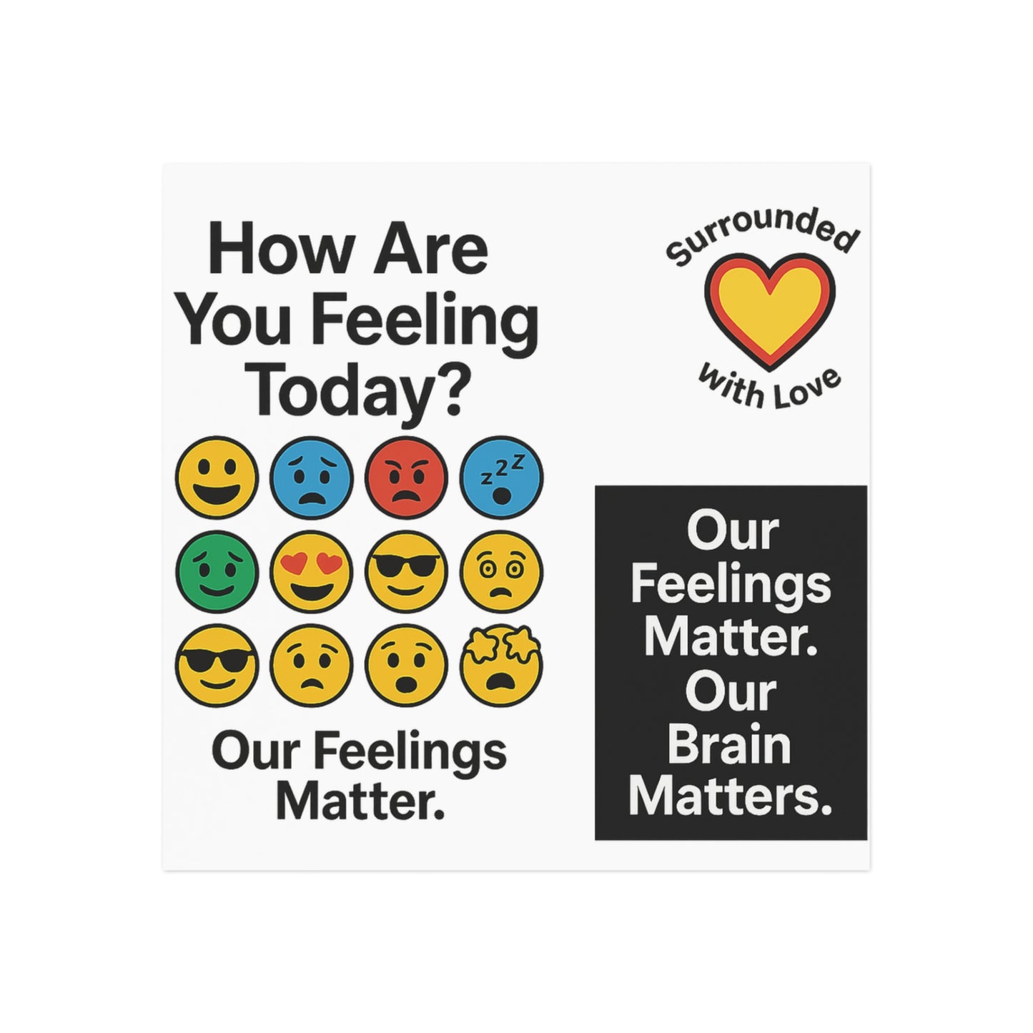 Square Magnet  How are you feeling today, Our feelings Matter ....