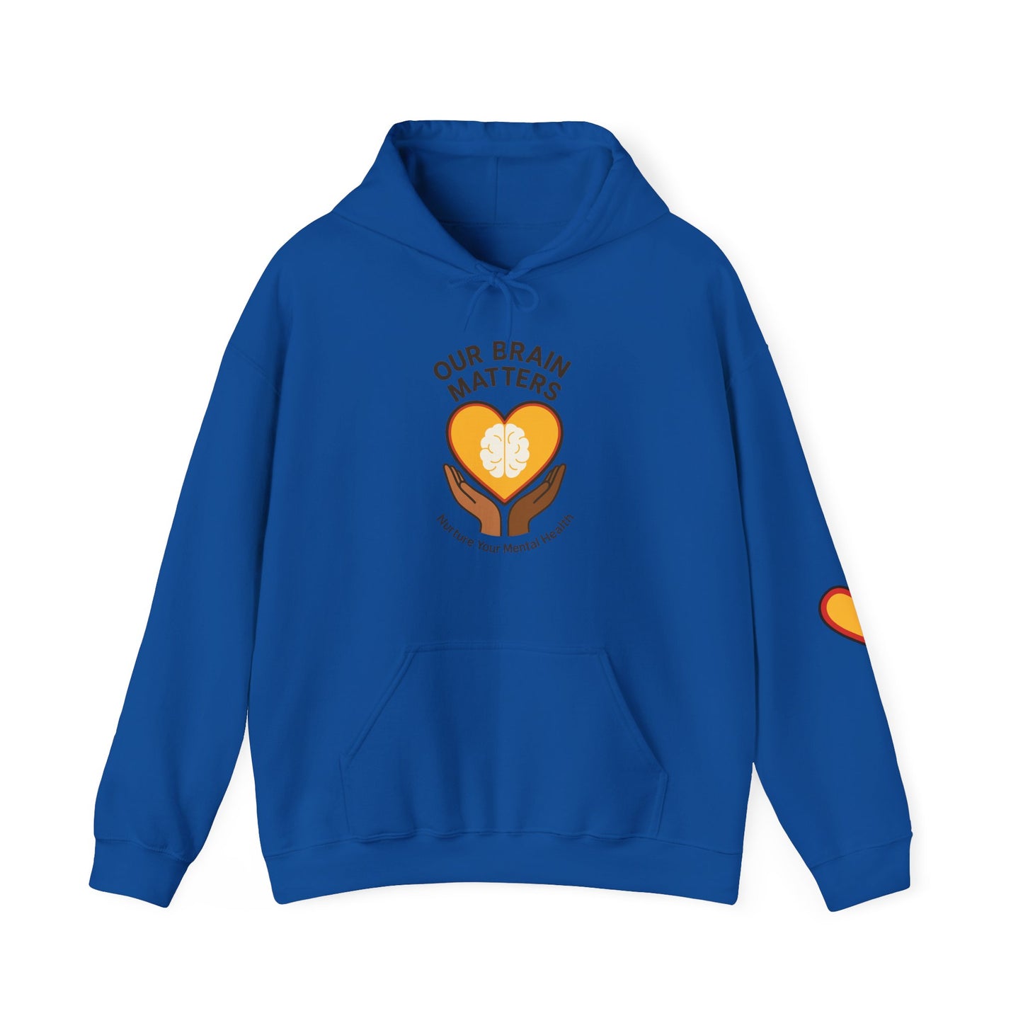 Unisex Heavy Blend™ Hooded Sweatshirt  Our Brain Matters - Nurture Your Mental Health