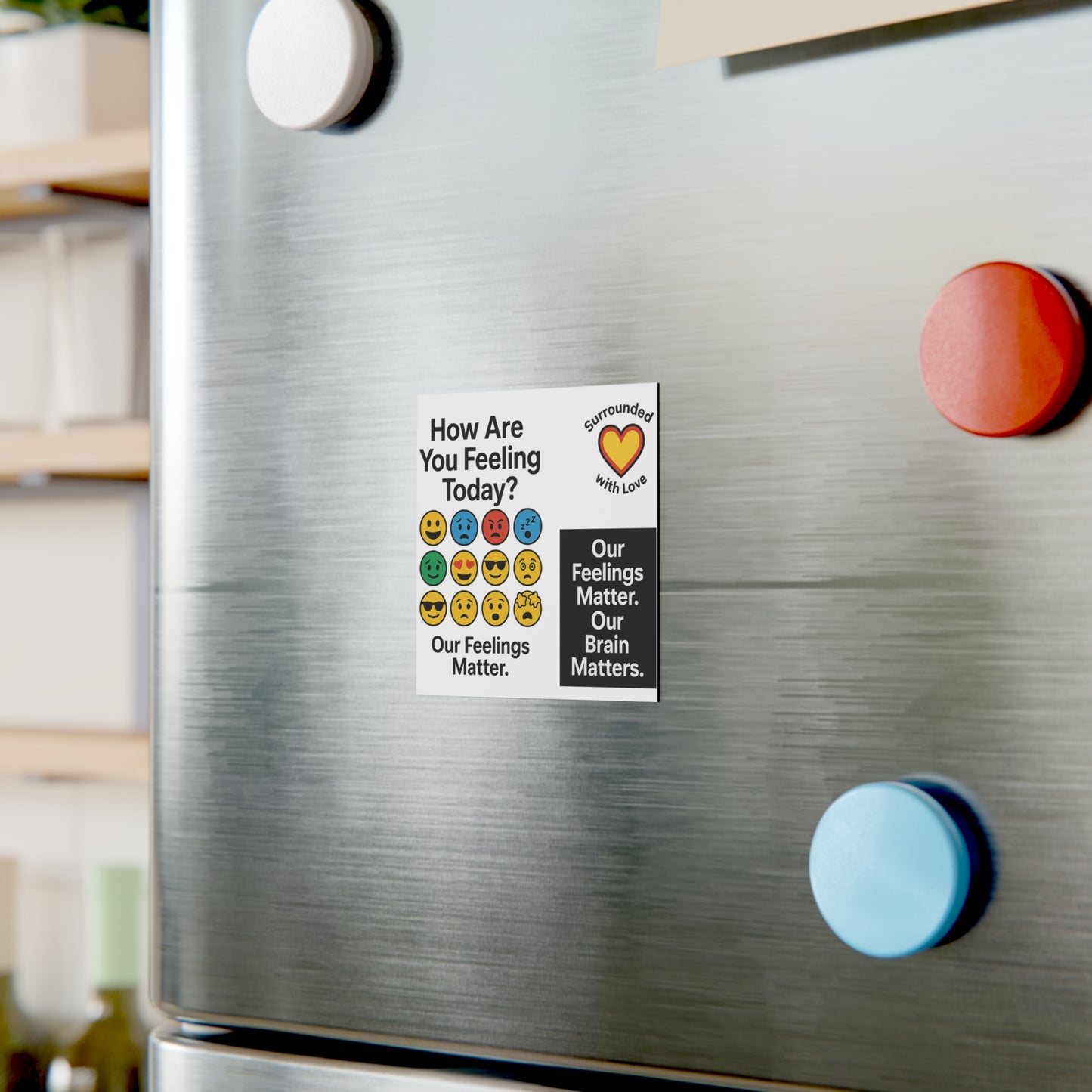 Square Magnet  How are you feeling today, Our feelings Matter ....