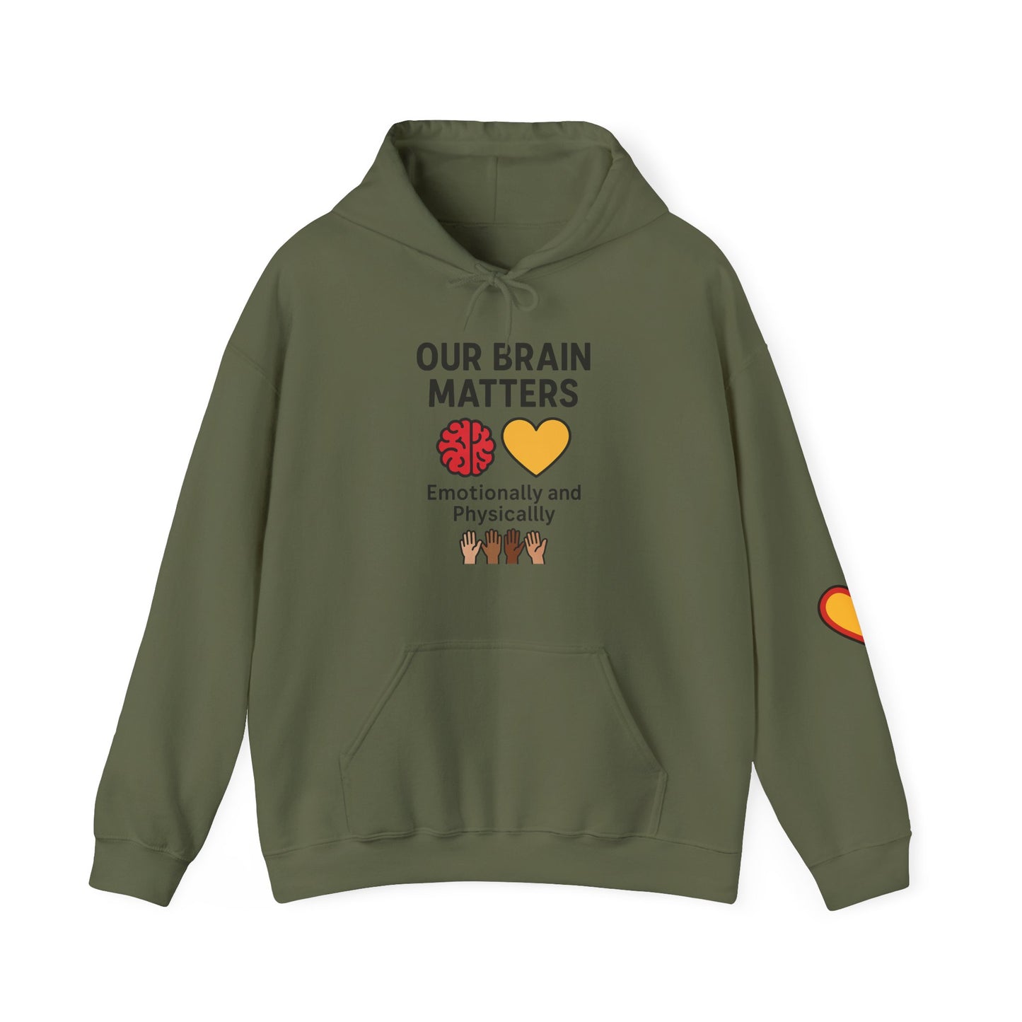 Unisex Heavy Blend™ Hooded Sweatshirt: Our Brain Matters - Emotionally and Physically
