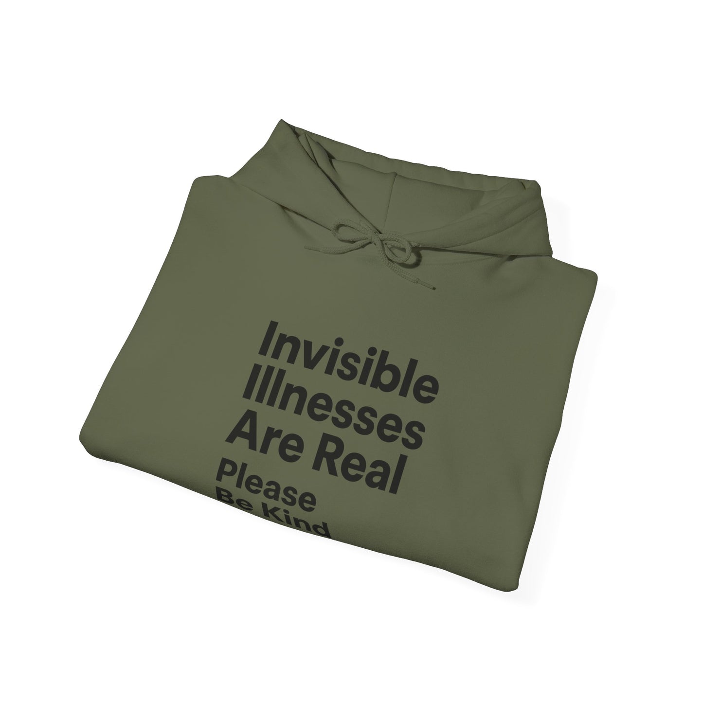 Unisex Heavy Blend™ Hooded Sweatshirt: Invisible Illnesses Are Real "Please Be Kind"